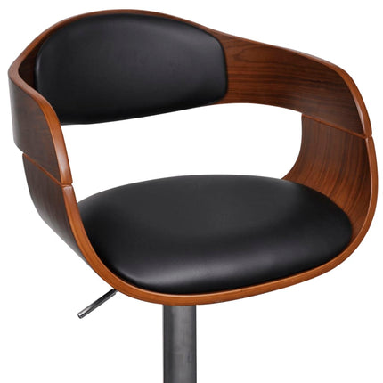 Tabouret De Bar Bois Courbé Et Similicuir