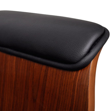 Chaise Pivotante Bois Courbé Et Similicuir