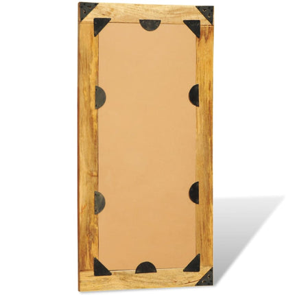 Miroir Mural En Bois Massif Rectangulaire 120 X 60 Cm