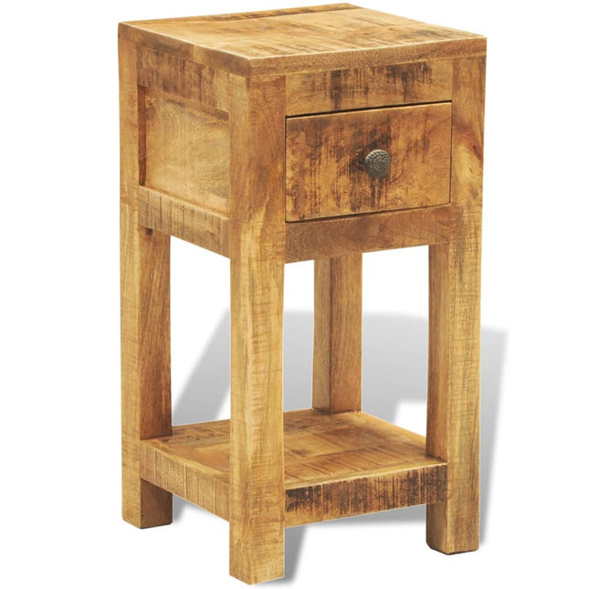 Table De Chevet Avec 1 Tiroir Bois Massif De Manguier