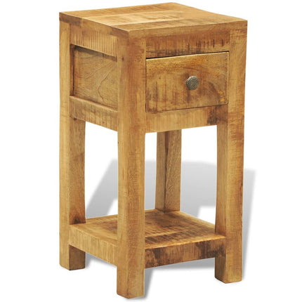 Table De Chevet Avec 1 Tiroir Bois Massif De Manguier
