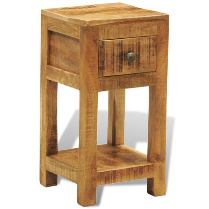 Table De Chevet Avec 1 Tiroir Bois Massif De Manguier