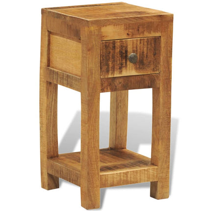 Table De Chevet Avec 1 Tiroir Bois Massif De Manguier