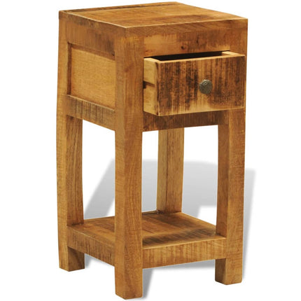 Table De Chevet Avec 1 Tiroir Bois Massif De Manguier