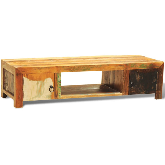 Meuble Tv Avec 2 Portes Bois De Récupération Vintage