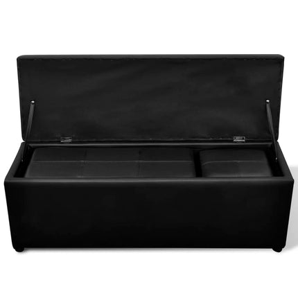 Set De Banc De Rangement En Simili Cuir