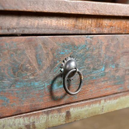Table Console Avec 3 Tiroirs Bois Recyclé