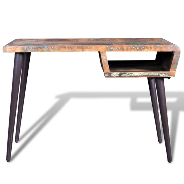 Bureau Avec Pieds En Fer Bois De Récupération