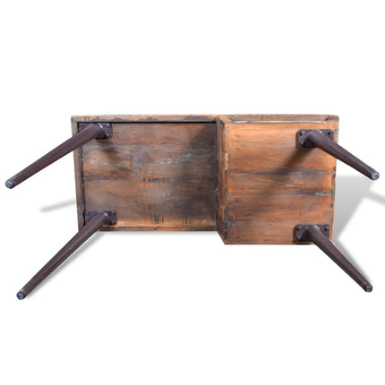 Bureau Avec Pieds En Fer Bois De Récupération