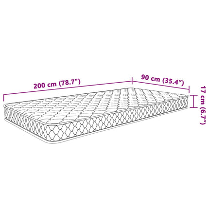 Matelas En Mousse À Mémoire De Forme 200 X 90 X 17 Cm Doux