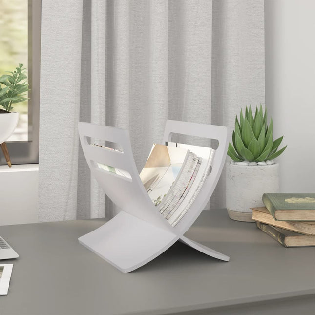 Porte-Revue En Bois Sur Pied Naturel