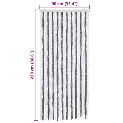 Moustiquaire Gris Et Blanc Chenille Anthracite Et Blanc