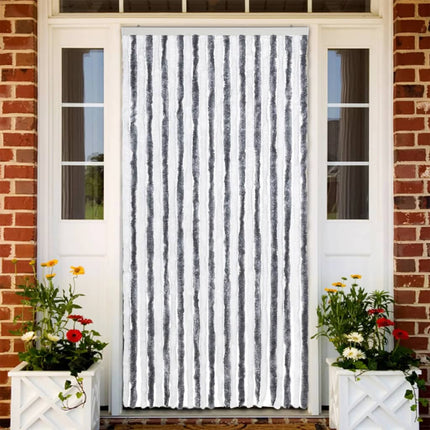Moustiquaire Gris Et Blanc Chenille Anthracite Et Blanc
