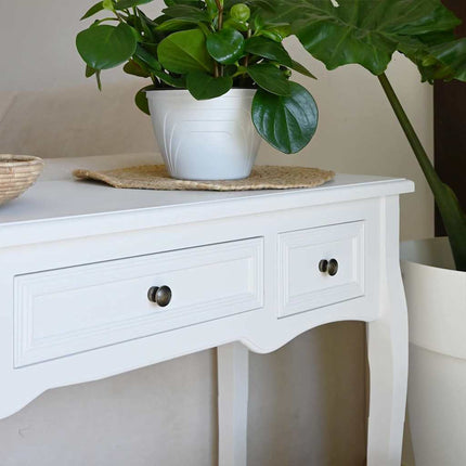 Table De Console Et Coiffeuse Avec 3 Tiroirs