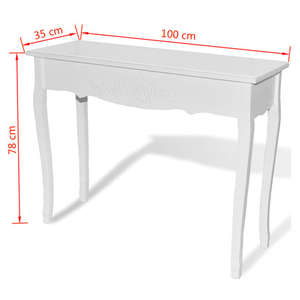 Table De Console Et Coiffeuse Blanc