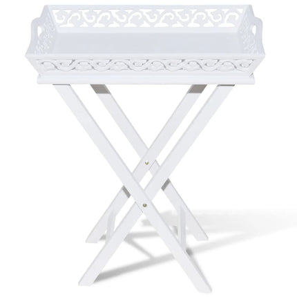 Table D'appoint Avec Plateau Blanc