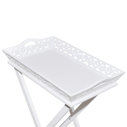 Table D'appoint Avec Plateau Blanc