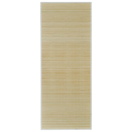 Tapis En Bambou Naturel À Latte Rectangulaire