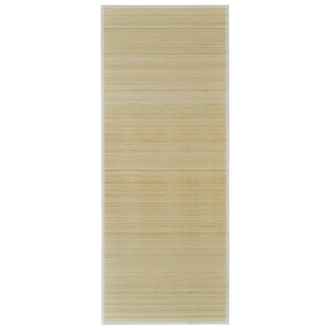Tapis En Bambou Naturel À Latte Rectangulaire