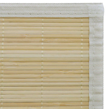 Tapis En Bambou Naturel À Latte Rectangulaire