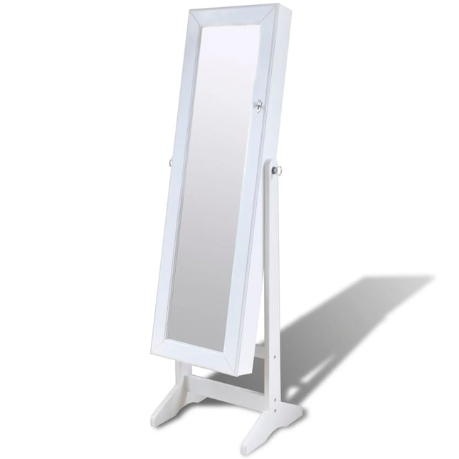 Armoire À Bijoux Sur Pied Avec Miroir Et Éclairage Led