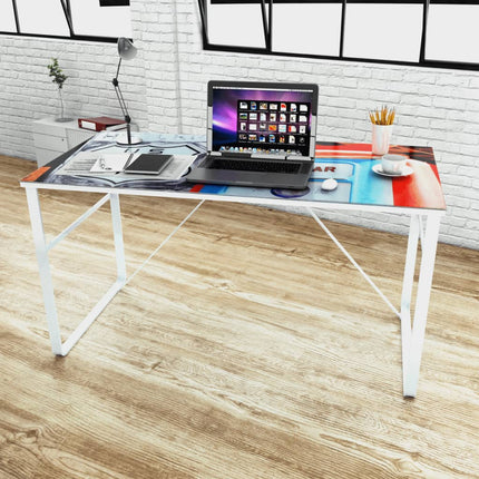 Bureau Rectangulaire Avec Motif De Carte Du Monde