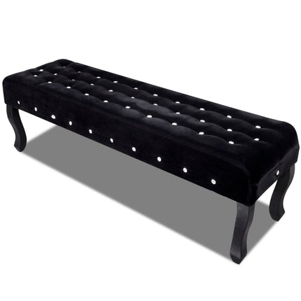 Banc Tissu Velours Avec Boutons En Cristal