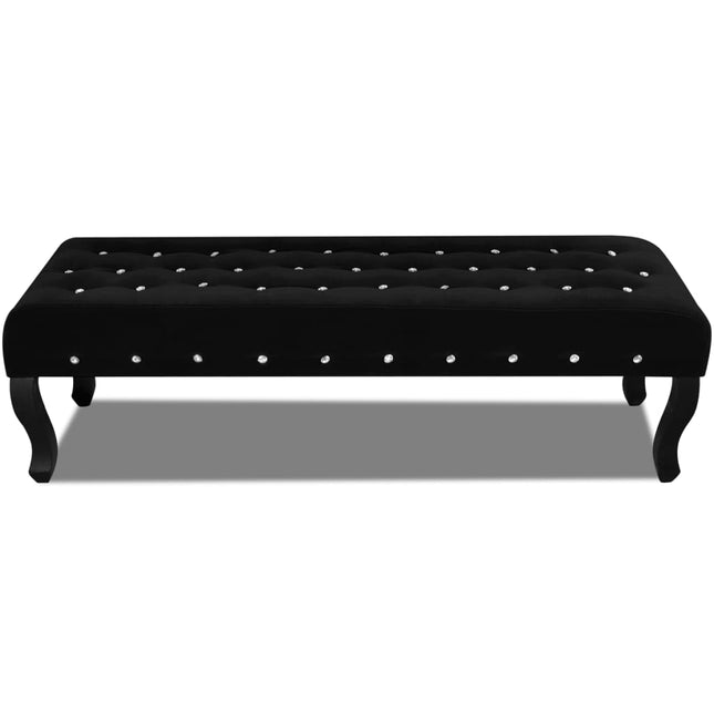 Banc Tissu Velours Avec Boutons En Cristal