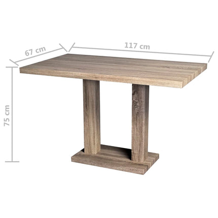 Table De Salle À Manger Mdf Aspect De Chêne