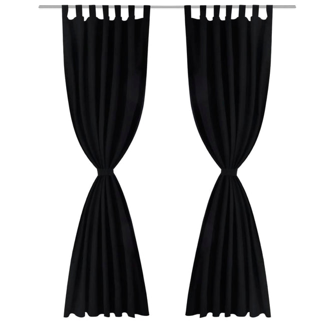 2 Pcs Rideau À Passant Micro Satin 140 X