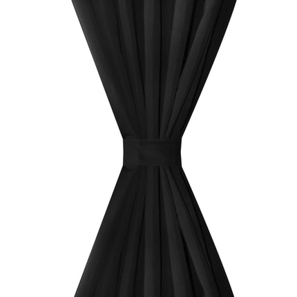 2 Pcs Rideau À Passant Micro Satin 140 X