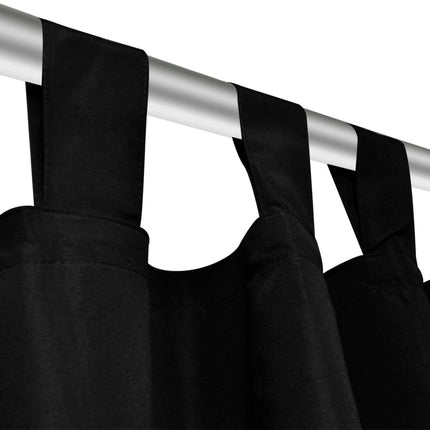2 Pcs Rideau À Passant Micro Satin 140 X