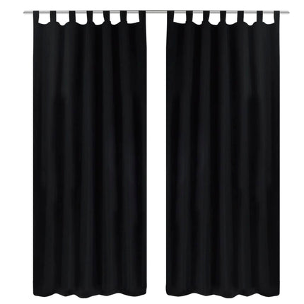 2 Pcs Rideau À Passant Micro Satin 140 X
