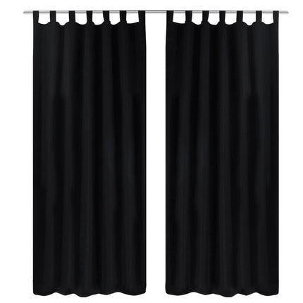 2 Pcs Rideau À Passant Micro Satin 140 X