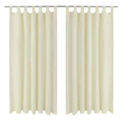 2 Pcs Rideau À Passant Micro Satin 140 X