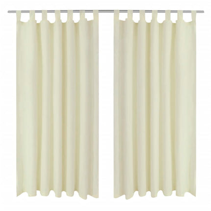 2 Pcs Rideau À Passant Micro Satin 140 X