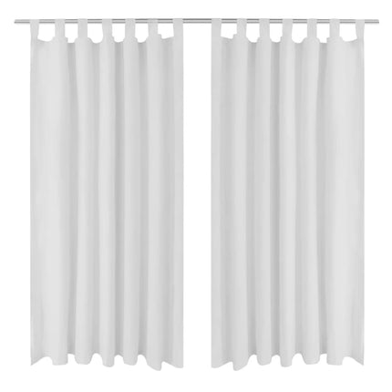 2 Pcs Rideau À Passant Micro Satin 140 X