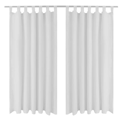2 Pcs Rideau À Passant Micro Satin 140 X