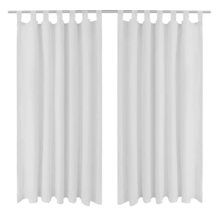 2 Pcs Rideau À Passant Micro Satin 140 X