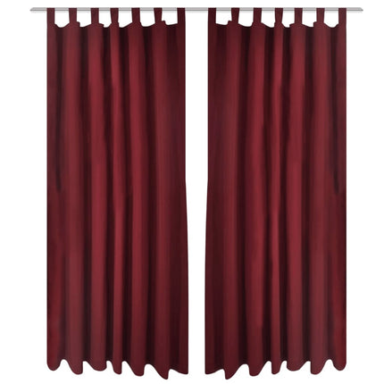 2 Pcs Rideau À Passant Micro Satin 140 X