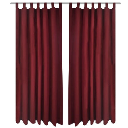 2 Pcs Rideau À Passant Micro Satin 140 X