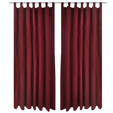 2 Pcs Rideau À Passant Micro Satin 140 X