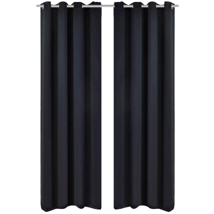 2 Pcs Rideau Blackout Occultant Avec Œillets En Métal 135X245Cm