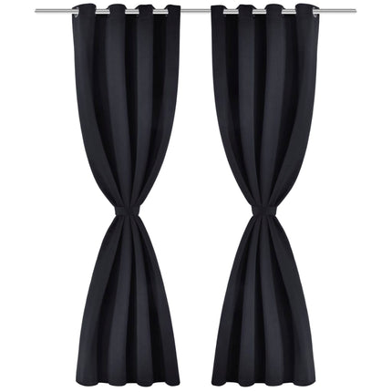 2 Pcs Rideau Blackout Occultant Avec Œillets En Métal 135X245Cm