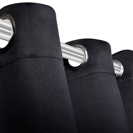2 Pcs Rideau Blackout Occultant Avec Œillets En Métal 135X245Cm
