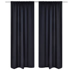2 Pcs Rideau Blackout Occultant Tête À Fente