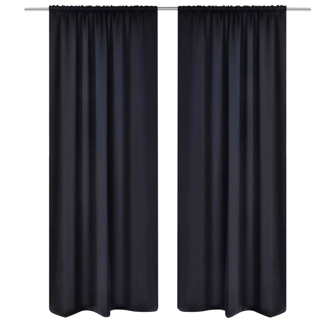 2 Pcs Rideau Blackout Occultant Tête À Fente