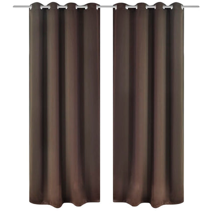 2 Pcs Rideau Blackout Occultant Avec Œillets En Métal 135X245Cm