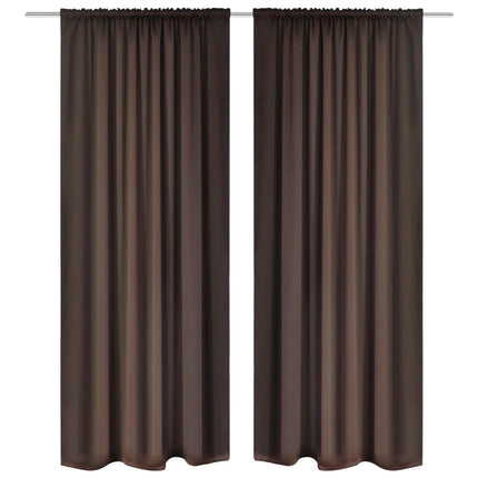 2 Pcs Rideau Blackout Occultant Tête À Fente
