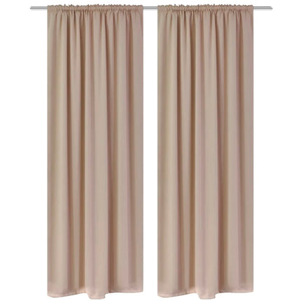 2 Pcs Rideau Blackout Occultant Tête À Fente